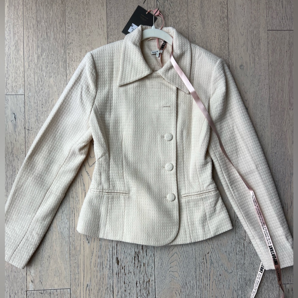 NWT House of CB Misha and Lena Cream Boucle Button Blazer and Pencil Skirt - Picture 7 of 16